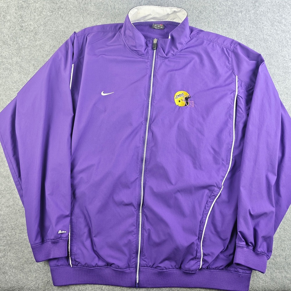 Nike Team JMU James Madison University Dukes Clima-Fit Jacket Purple Mens XL